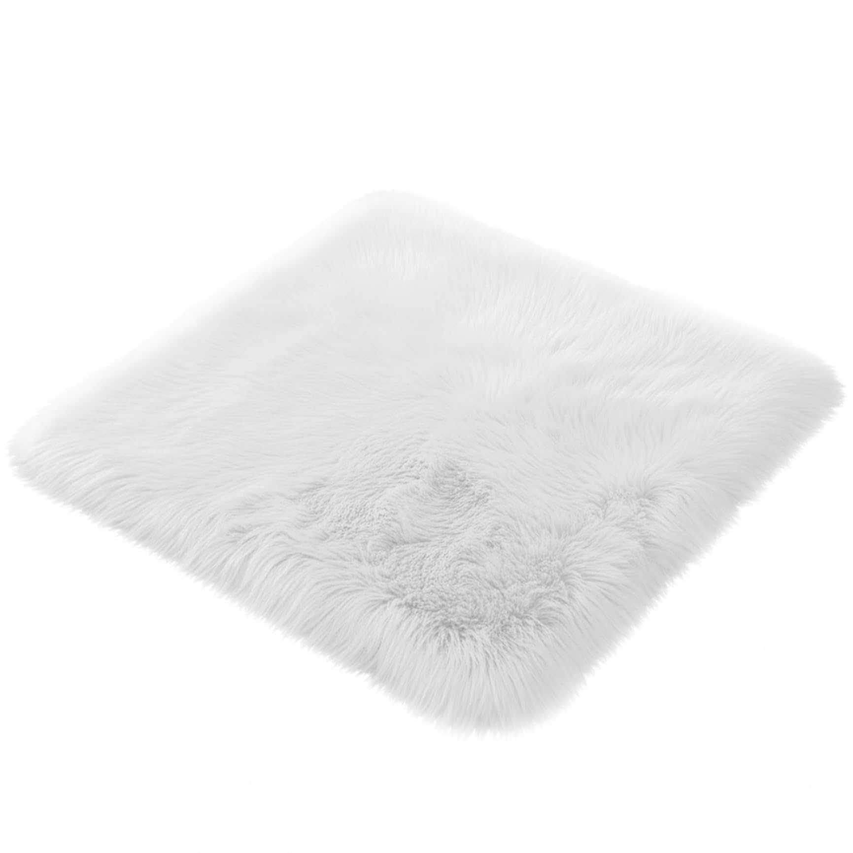 Chemin de table moelleux blanc fausse fourrure décoration commode salon et tables basses 20x20