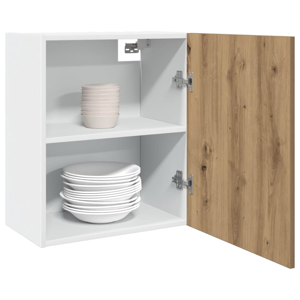 vidaXL Hängeschrank Lyon Artisan-Eiche 50x31x60 cm Holzwerkstoff, Küche Schrank, Einbauküche, Küchenzeile, Küchenmöbel, Oberschrank, Küchenschrank