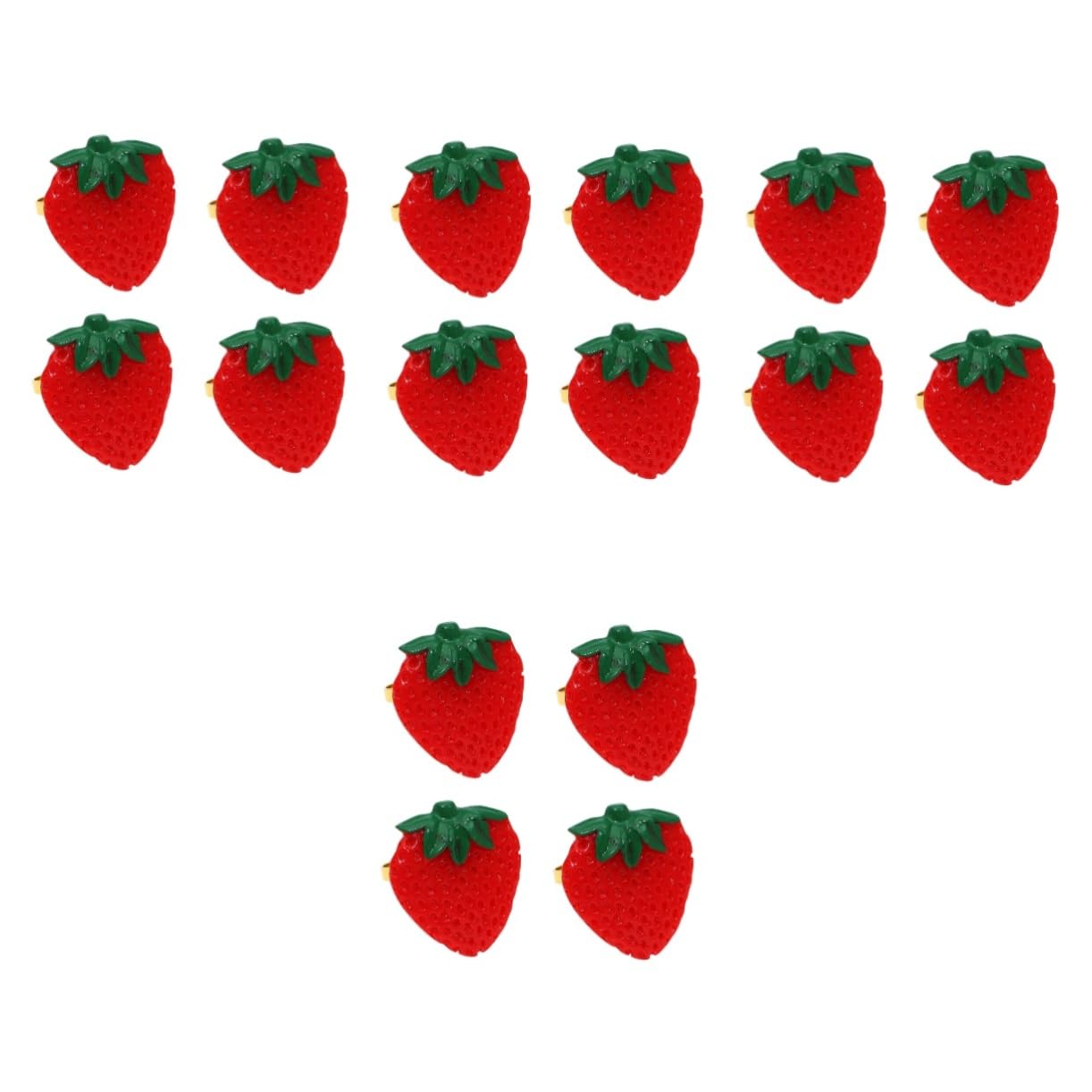 Garneck 16 Pcs Fragola Anello Di Tovagliolo Partito Tovagliolo Fermagli Frutta Tovagliolo Fibbie Anello Di Tovagliolo Per Il Partito Anello Di Tovagliolo Adornare Tovagliolo Fibbia