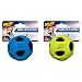 Nerf Dog Assortment: 2.5in Bash Rubber Wrapped Tennis Ball 2-Pack, Blue and Green, Dog Toy