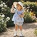Infant Baby Girl Summer Clothes Floral Ruffle Shirts Tank Tops And Bloomers Shorts 2 Pcs Set Cute Outfit (Blue, 6-12 Months)
