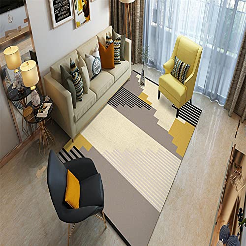 Moquette graphique 160x230cm lavable et résistante pour sol de chambre - 2