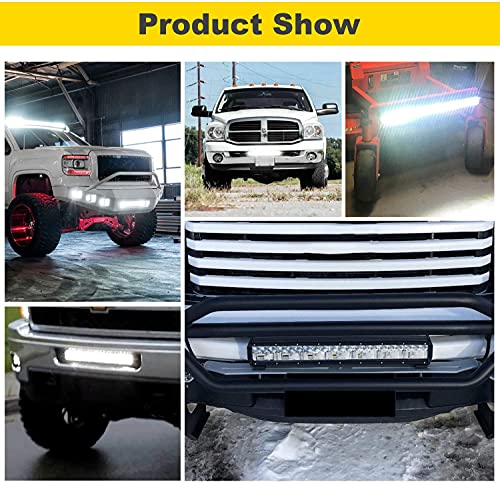 Turbo Sii 20 Inch 126W Led Light Bar Spot Flood Combo Beam+3Inch 18W Led Fog Lights W/Wiring For Trucks Atv Utv Polaris Boat #TOP6
