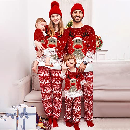 Cysincos Conjunto de pijamas de Natal combinando para a família, conjunto de pijamas de Natal macio