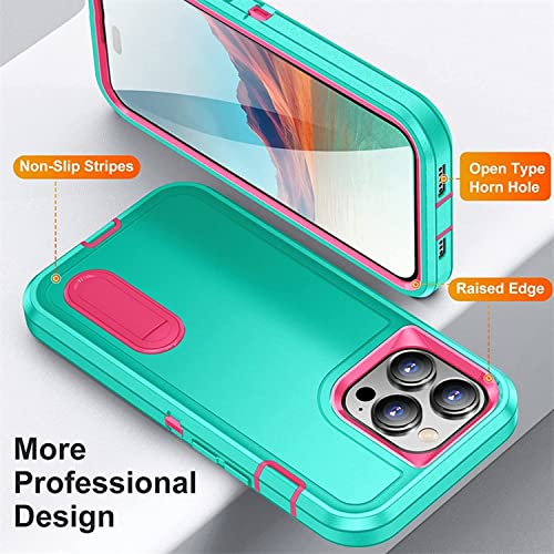 Coque iPhone 14 Pro antichoc cyan KANUZ double couche robuste