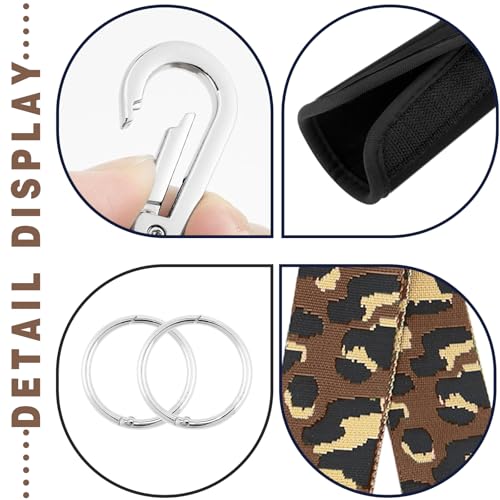 Image of Strap Wrap for Bogg Bag, Accessory for Bagg Bag, With Adjustable Shoulder Leopard Print Crossbody Strap