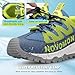 UOVO Boys Running Shoes Kids Waterproof Hiking Trail Fashion Sneakers Breathable Lightweight Non-Slip Outdoor Walking Sports Shoe Blue,6