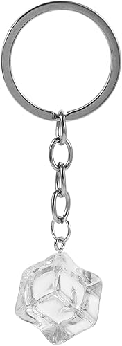 Holibanna Llavero de hielo de resina para cubo de hielo, llavero para bolsa de coche, accesorios