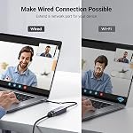 UGREEN USB C Adaptateur Ethernet Gigabit, Thunderbolt 3 RJ45 LAN Convertisseur Compatible avec interrupteur, MacBook Pro/Air, iPhone 17 Pour/Max, iPad, XPS, Galaxy S22 S21 Livre de surface