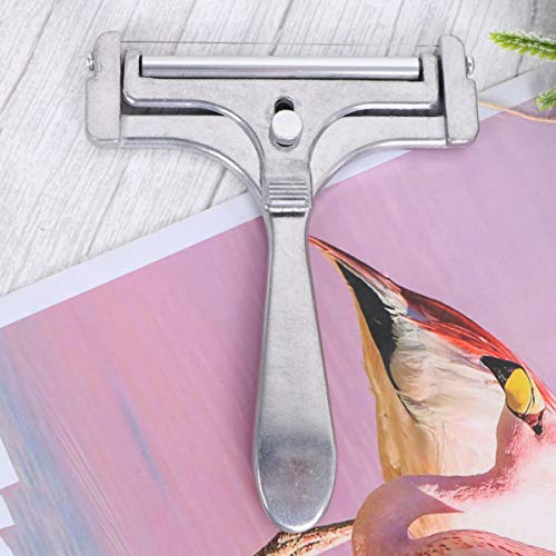 Yardwe Espátula de queijo de aço inoxidável para fatiar queijo e tábua multifuncional para cortar qu