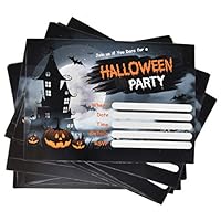 Gift Boutique Halloween Party Invitations Set of 36 with Envelopes 5x7 Inch Haunted House Pumpkin Design for Kids Adults Birthday Card Invite Supplies