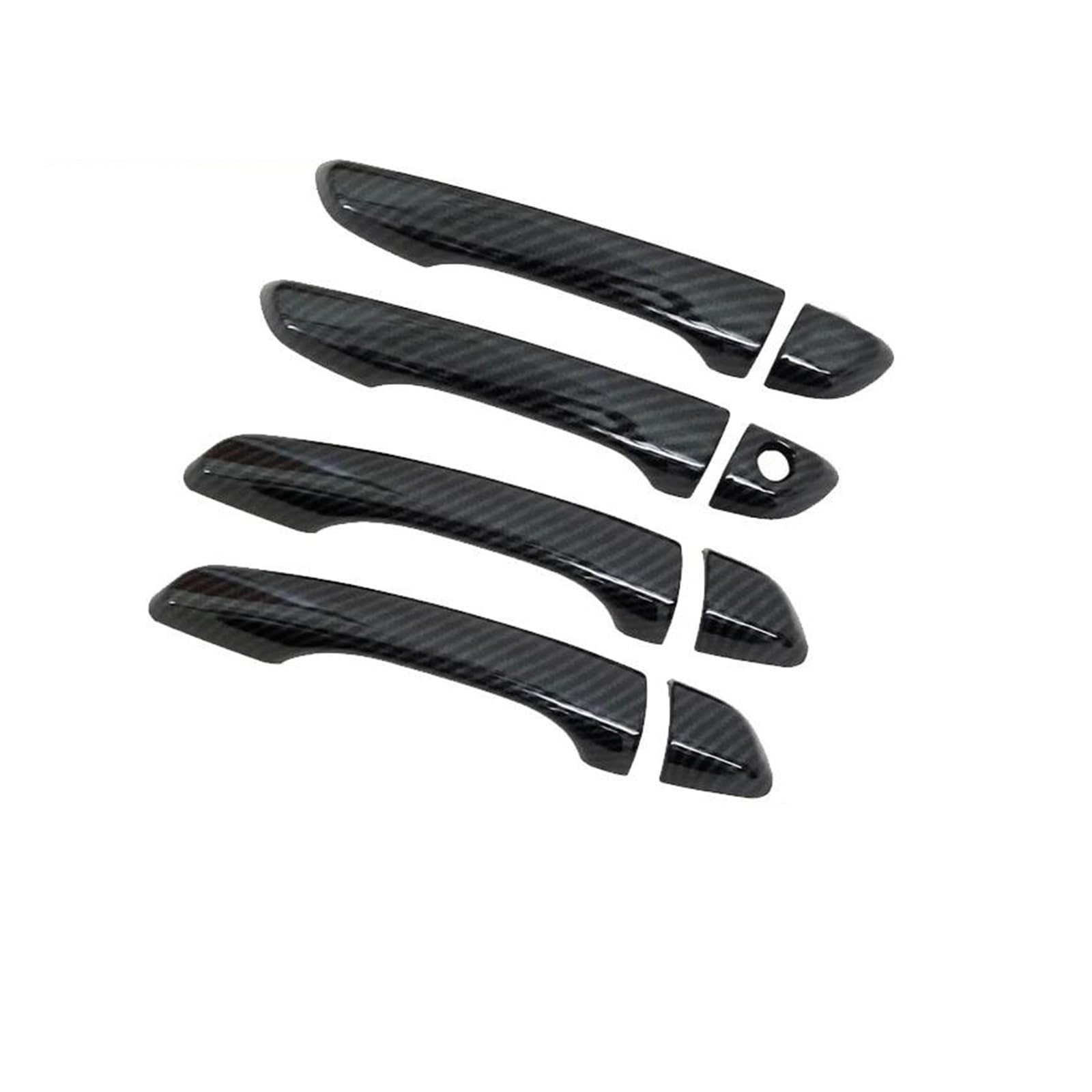 Lzbzhb Carbon Fiber 4Pcs Car Exterior Outsidedoor Handle For Opel For Corsa For F For Vauxhall For 2020 2021 2022 2023 Chrome Car Door Handle Cover Trim Chromium Exterior(Carbon Fiber 4Pcs)