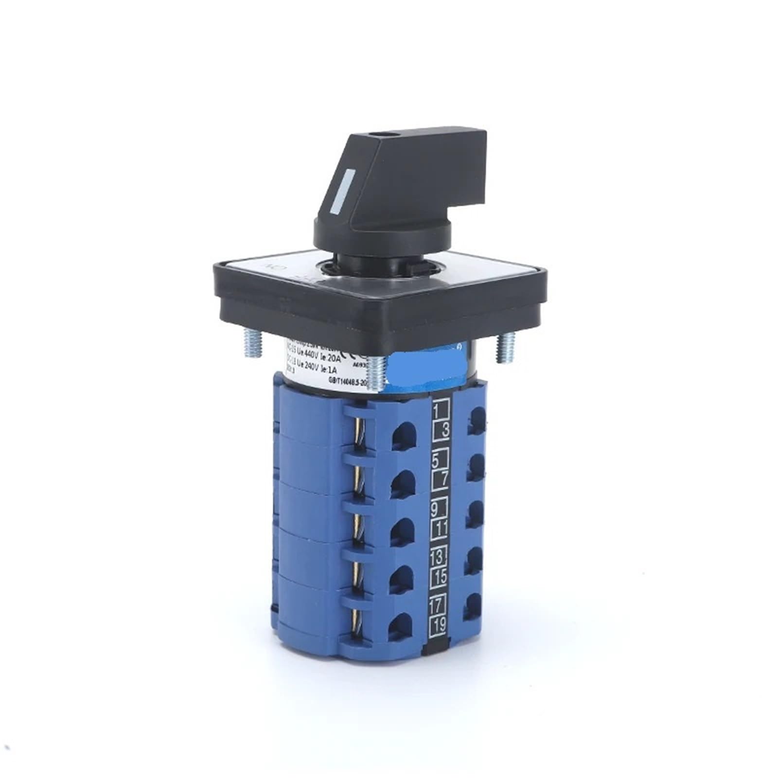SZW26/LW26-20 - Interruptor giratorio de cambio de leva de selección de control de 5 polos, 20 A, 660 V, 64 x 64 mm, 48 x 48 mm, 1 unidad (0-9.5 64 x 64 mm)