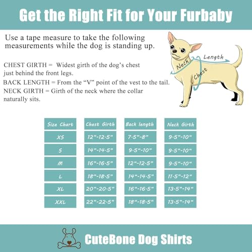 Image of CuteBone Dog Shirts 2-Pack Soft Pet Clothes Breathable Summer Vest for Small Puppy and Stretchy Cat Apparel
