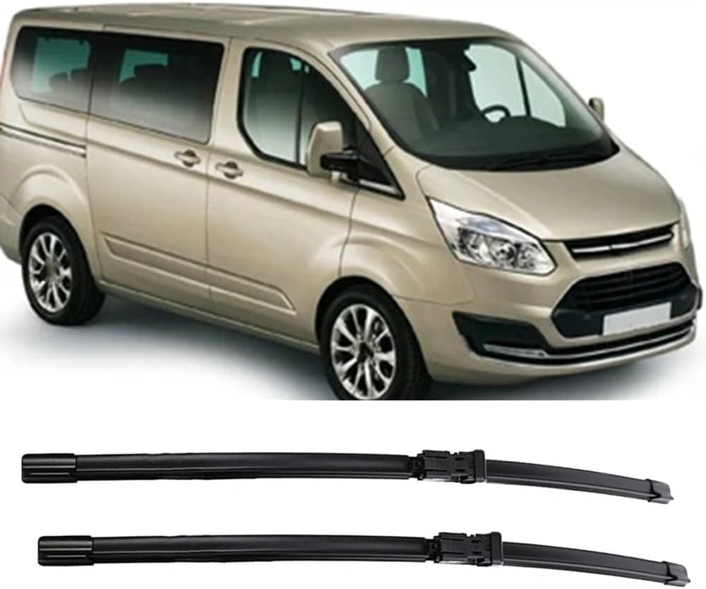 RESKIU Car Front Windshield Wiper Blade Set Replacement for Ford Tourneo Transit Custom 2012-2017, All Season Windscreen Wipers Quiet Easy Installation