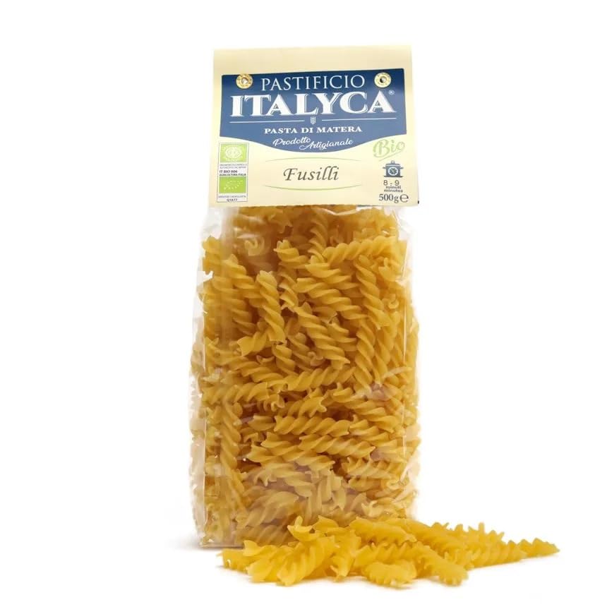 15 x 500 g - Fusilli Bio - Pasta di Grano Duro - Prodotta in Basilicata - Pacco da 500 g - Pastificio Italyca