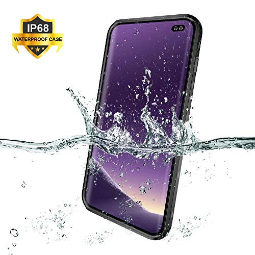 redpepper IP68 Impermeable Carcasas para Samsung Galaxy S10+ 6,4-Pulgadas Delgado Antichoque Antipolvo Cuerpo Completo Sellado Submarino TPU PC Funda, Soporta Carga wirelss