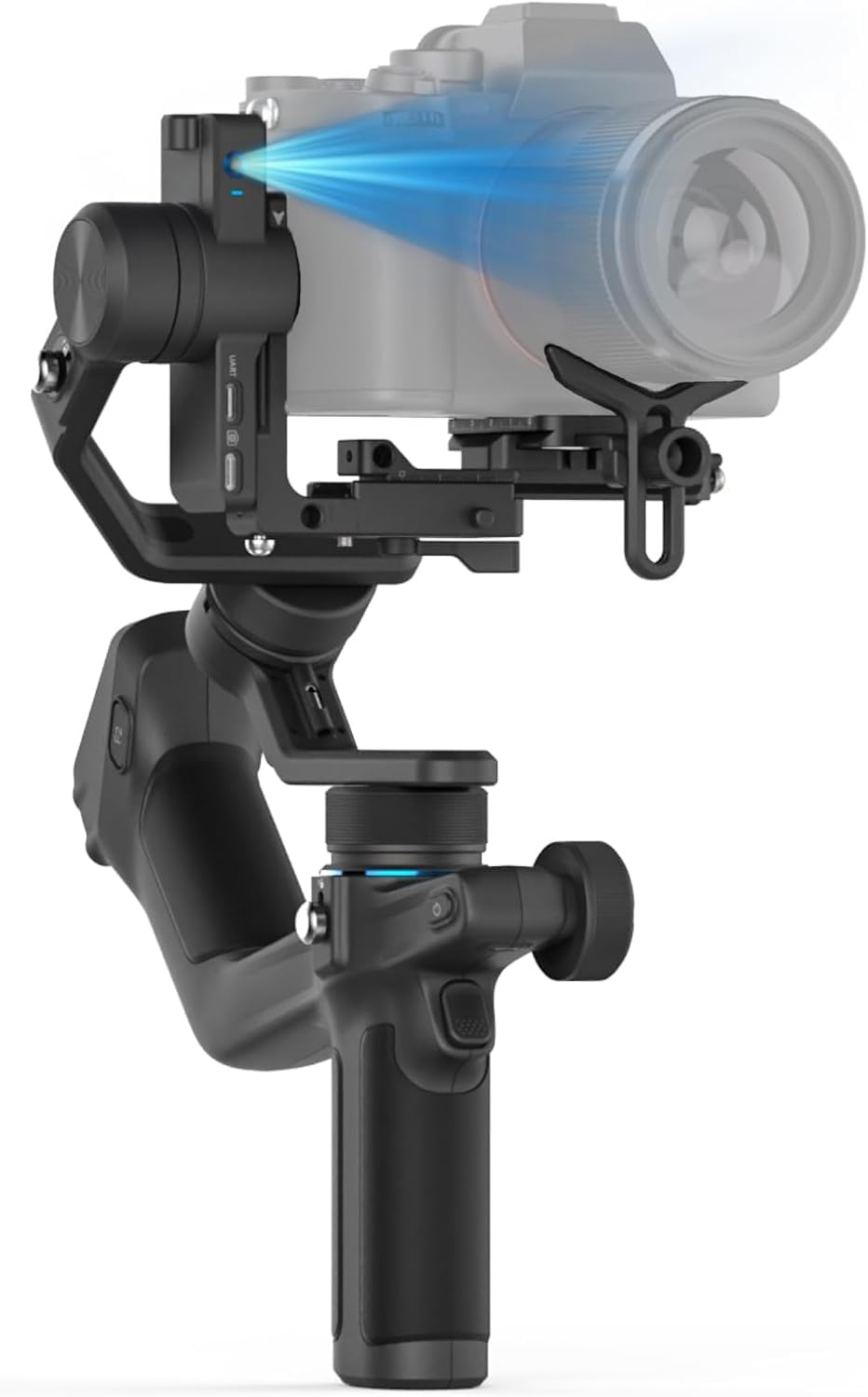 FeiyuTech SCORP Mini 2 [Official] All in One Gimbal Stabilizer with 3 axis,Built-in AI Tracker,Native Vertical Shooting,1200g Payload,Bluetooth Control,for Canon/Sony/Panasonic/Nikon/Fujifilm