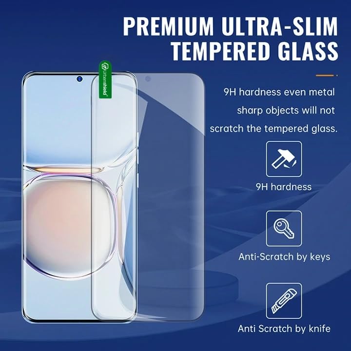 Image of Full Glue Military-Grade Gorilla Tempered Glass Compatible With V-IVO T3 PRO | 9H Shatterproof, Fingerprint-Compatible, Anti-Scratch Curved Screen Edge To Edge Guard with Installation Kit