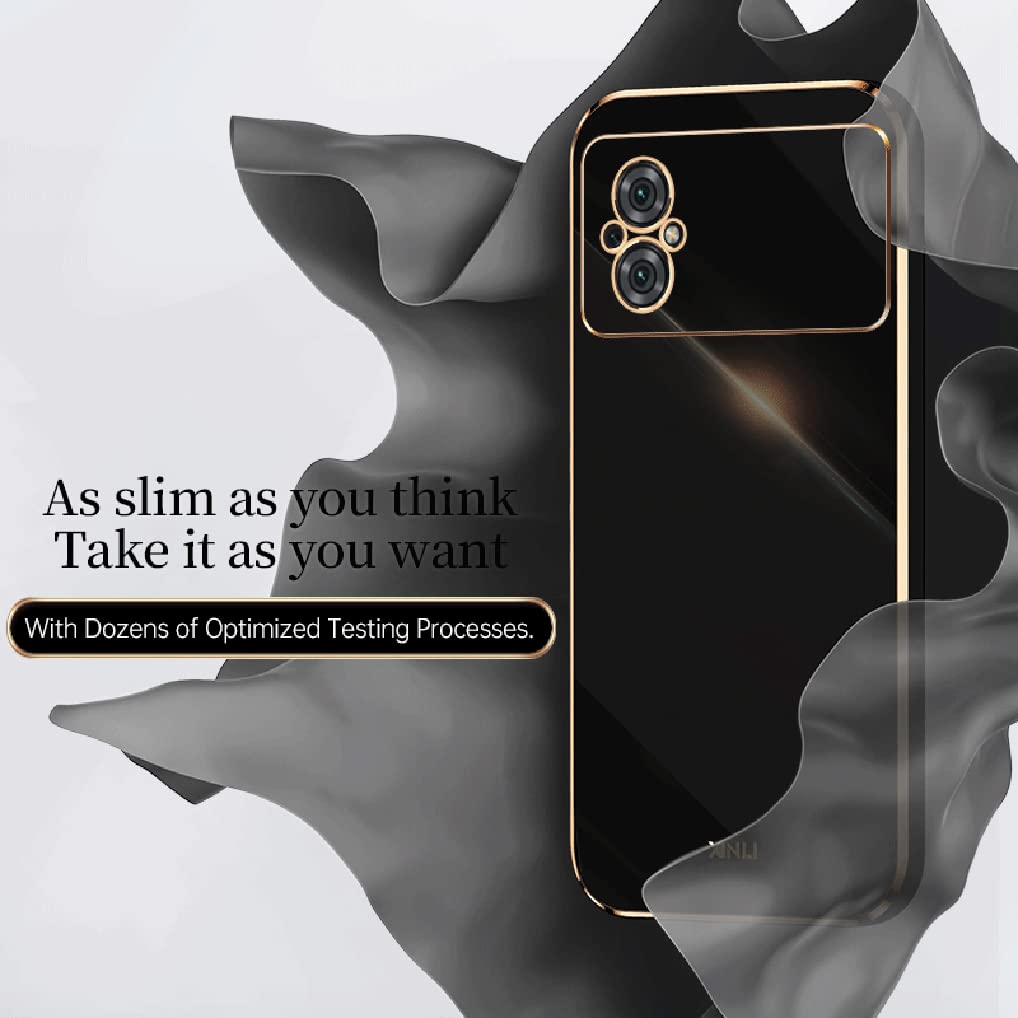SEAHAI Cover Per Xiaomi Poco M5 / M4 5G – Custodia In Silicone TPU Con Glitter, Blu, Ultra Sottile, Antiurto, Supporta Ricarica Wireless - 2