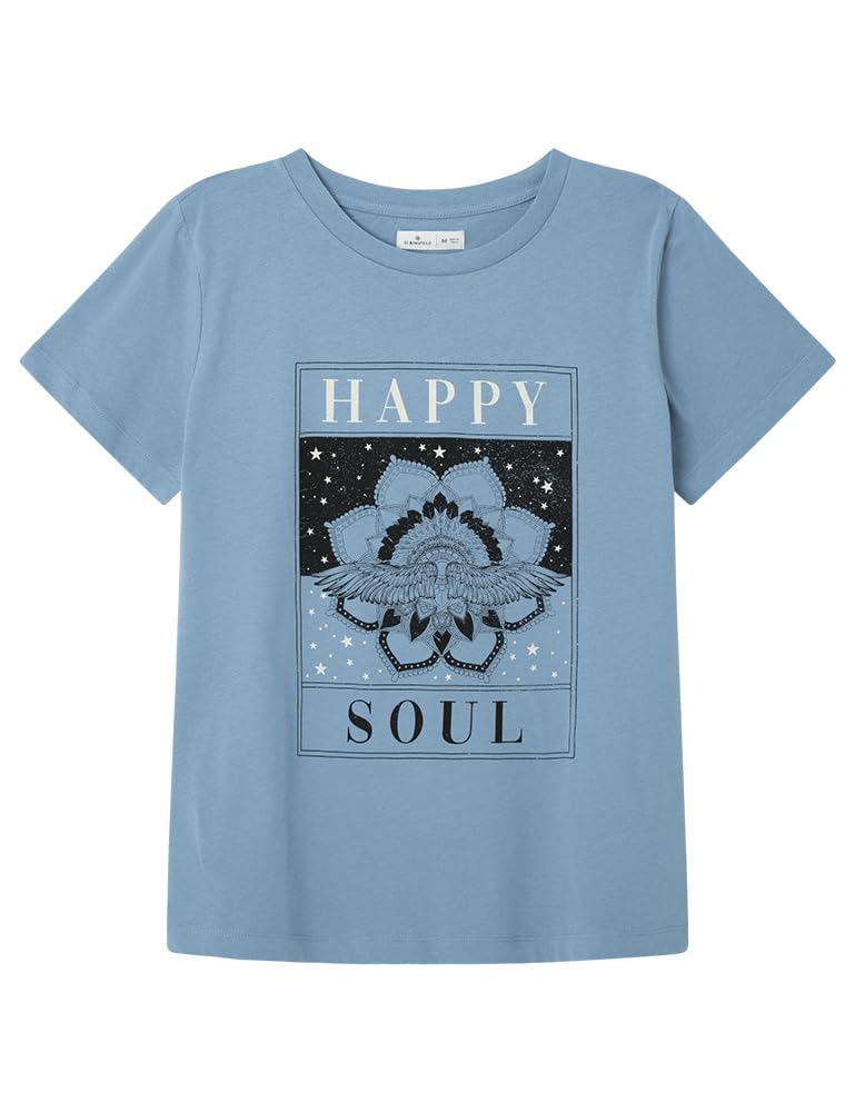 SPRINGFIELD Women's T-Shirt, Horizon Blue, XS
