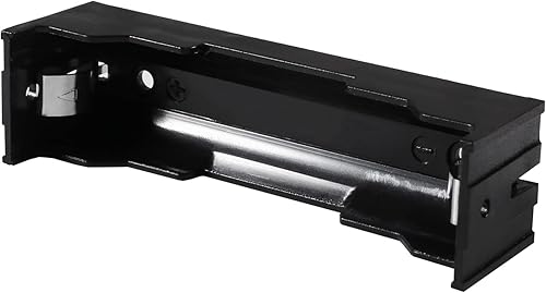 Miniatura 6 de 8 unids 18650 soporte de caja de batería 1 ranuras x 3.7V DIY 18650 caja de almacenamiento de batería, en paralelo negro baterías clip caja con pin