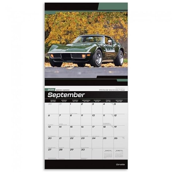 2025-2026 C1-C8 Corvette 16 Month Calendar - Wall Calendar Sept 2025 Through Dec 2026 - For Easy Organizing/Scheduling by SR1 Performance - Image 4