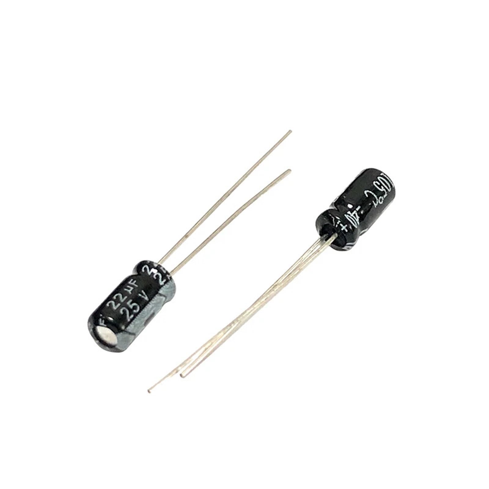 Condensateur 25v 22uf 33uf 47uf 100uf composant électronique de rechange radial