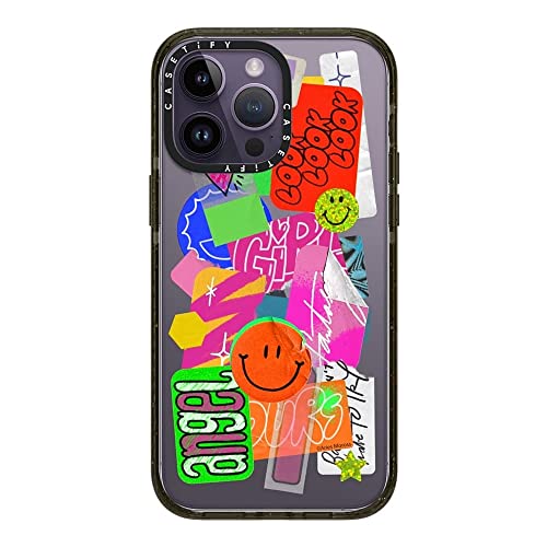 CASETiFY CpNg iPhone 14 Pro Max P[X [MILKi (4x MIL-STD-810G)/2.5m̗NA] - Aries Moross Sticker - ObV[ ubN