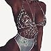 OMVOVSO Catena del Corpo d'Annata del Corpo della Catena del Corpo di Cristallo della Catena del Reggiseno del Bikini del Corpo del Bikini Accessori del Corpo dei Gioielli per Le Donne,Metallico