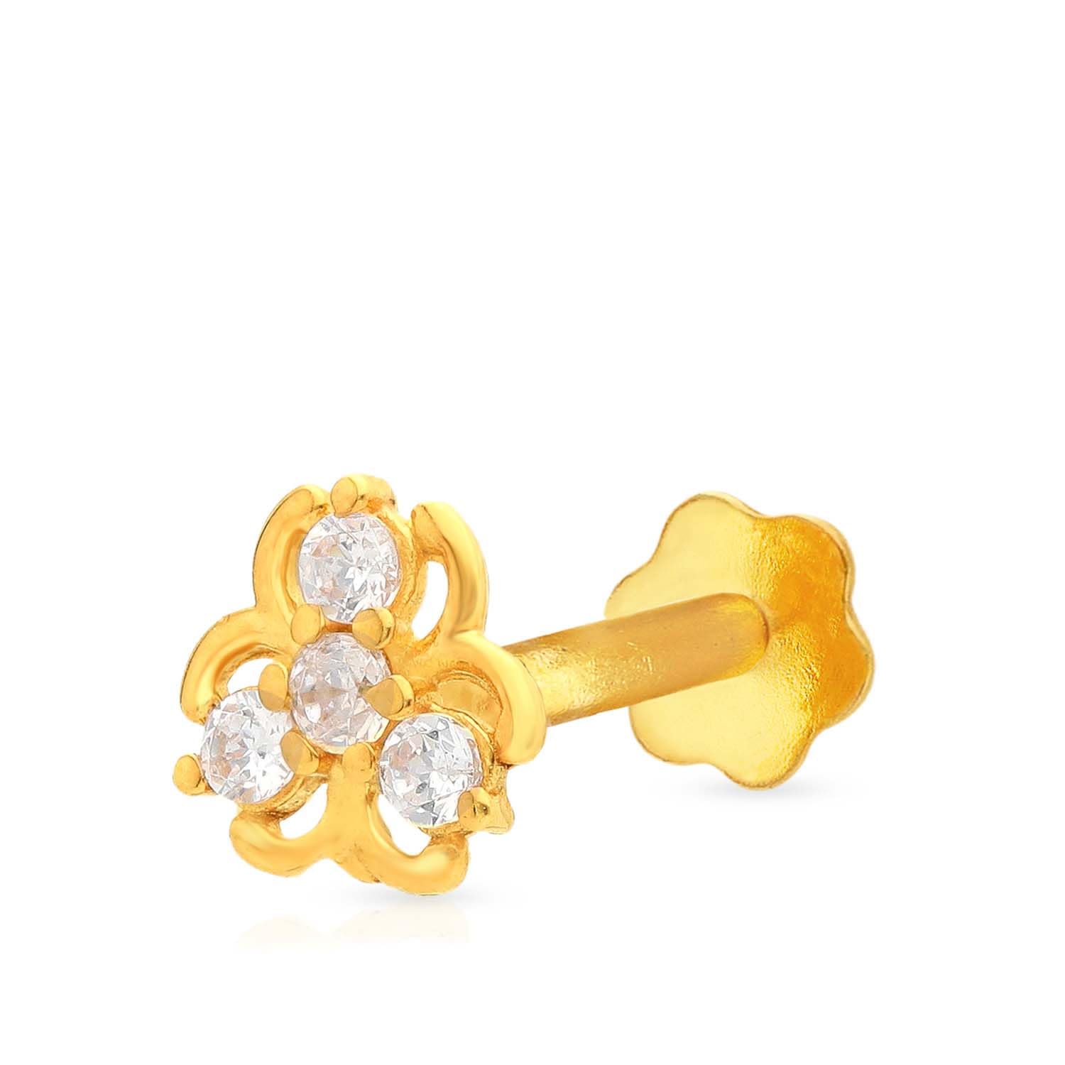 Malabar Gold & Diamonds Yellow Gold Nose Pin for Women 22 k | 22k BIS Hallmark (916) Nose Stud for Women and Girls with Piercing (B09323S64D) Amazon Price History, Amazon Price Tracker