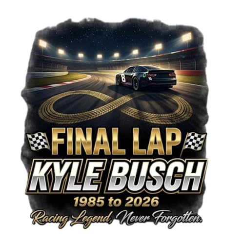 RockPaperStikrz Kyle Busch Final Lap Memorial Sticker 5x5 Inch Number 8 Racing Tribute Decal Vinyl Glossy Finish for Cars Trucks Laptops tumbers