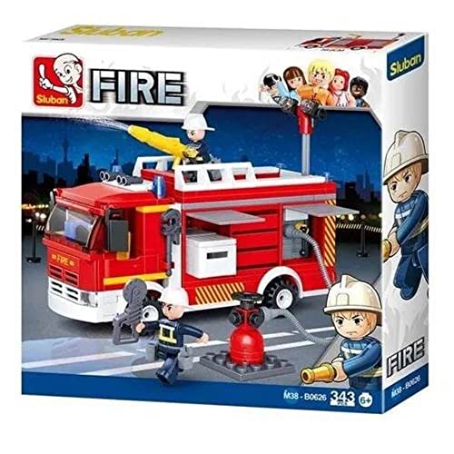 Blocos de Montar Caminh�o de Bombeiro Com Hidrante 343pcs - Br1199