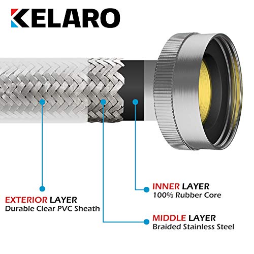Stainless Steel Washing Machine Y Mixer Hose Connector by Kelaro - 3/4\" Lead Free - Thumbnail 3