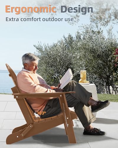 Restcozi R1031 Adirondack Chairs, Hdpe All-Weather Adirondack Chair Folding, Fire Pit Chairs  thumb #7