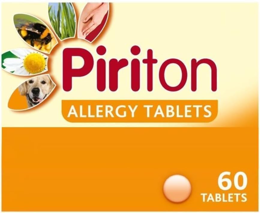 Hayfever & Allergy Antihistamine for Hayfever Dust Pets and Hives | 60 Tablets