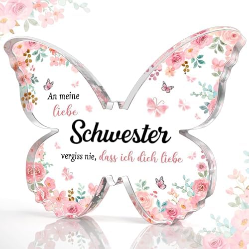 SUOPDH Geschenk Für Frauen - Acryl Schmetterling Mit Bibelvers