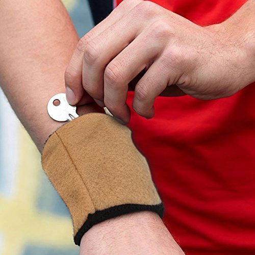 Estuche para la Muñeca, Material de Poliéster Pequeño, Cómodo, Deportivo, Billetera para la Muñeca, Absorción de Sudor, Ejercicio Duradero Portátil(Marrón Claro)