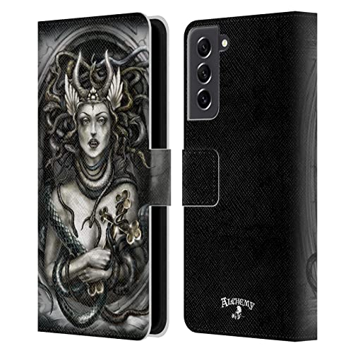 Carcasa Samsung Galaxy S21 FE 5G cuero tipo libro soluciona caídas diseño Alchemy Gothic