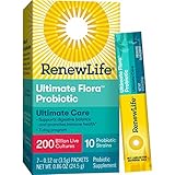 Renew Life Adult Probiotic - Ultimate Flora Probiotic Extra Care, Probiotic Supplement - 200 billion - 7 Day Program, 7 Packets (Packaging May Vary)