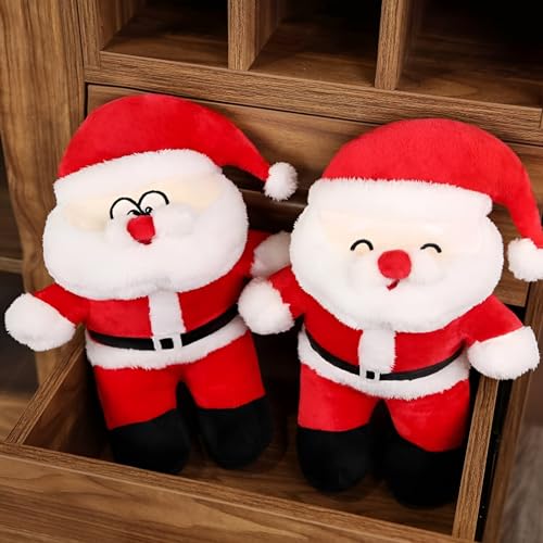 Image of Tickles Standing Santa Claus Soft Stuffed Plush Toy Christmas Decorations for Kids Boys & Girls (Size: 30 cm Color: Red)