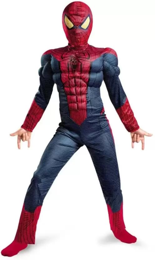 AMPYREAL Hosiery Fabric Muscle Spiderman Superhero Costume For Kids Halloween Dress Fancydress Birthday Gift | Cosplay Bodysuit for Boys and Girls | Size - 6-8 Y (B0D6WCC19P) Amazon Price History, Amazon Price Tracker