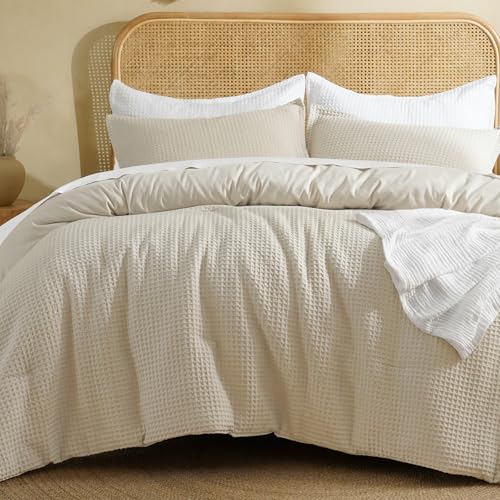 Image of David's Home Summer Waffle Weave Comforter Set, California King Linen