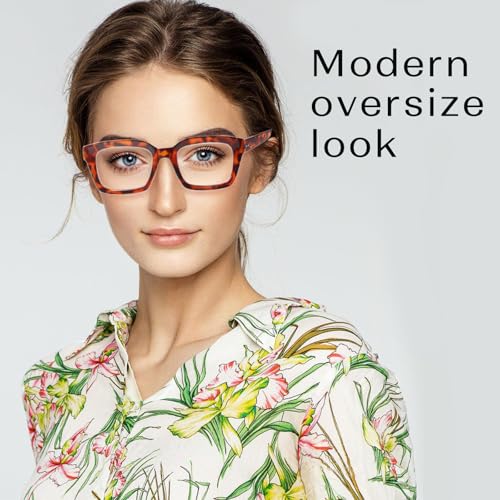 Image of JOSCHOO 3 Pack Reading Glasses Blue Light Blocking Computer Spring Hinge Readers for Women Men