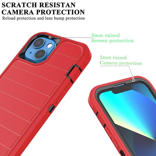 Coque antichoc pour iPhone 13 et iPhone 14 en caoutchouc solide avec vitre écran