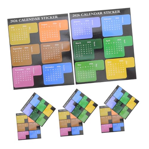 Parliky 4 セット カレンダー 付箋 付箋 紙 スクラップブック ステッカー 粘着 インデックス タブ 説明 カレンダー ステッカー ノート用 便利