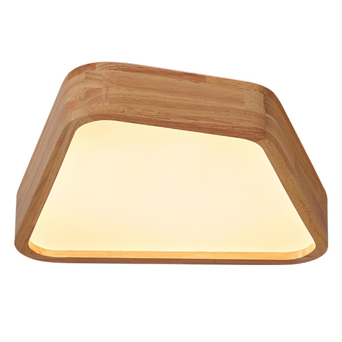 JXYDJH 36W Natural Wooden Ceiling Lamp LED Flat Close to Lighting Fixtures Bedroom Light Energy Saving Dimmable Fixture Rustic Acrylic Lamp for Bathroom Corridor Entryway Ceiling Light 1-Pack