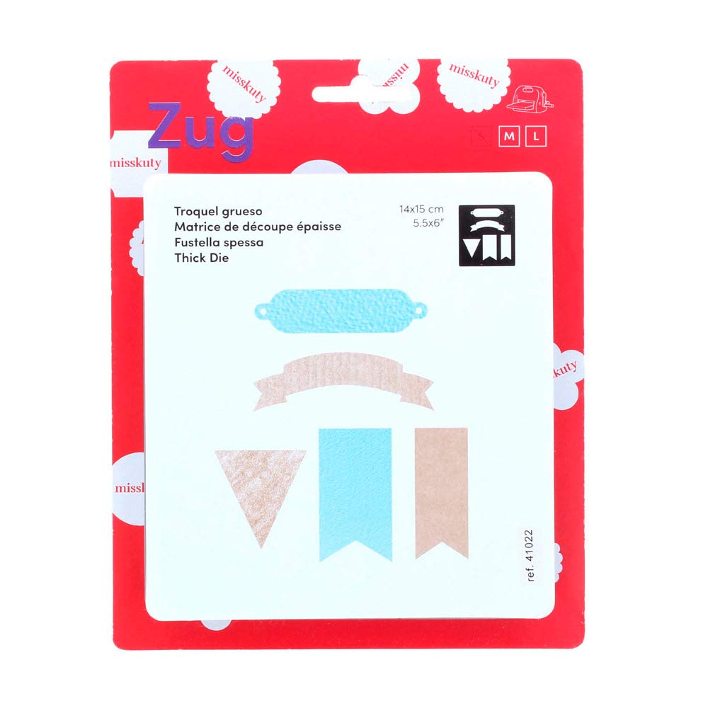 MISS KUTY ZUG 5 Labels 14x15.2 cm Thick Die Cut Paper Card Craft Paper Card Craft Leather Felt Fabric, metallic silver - Image 3