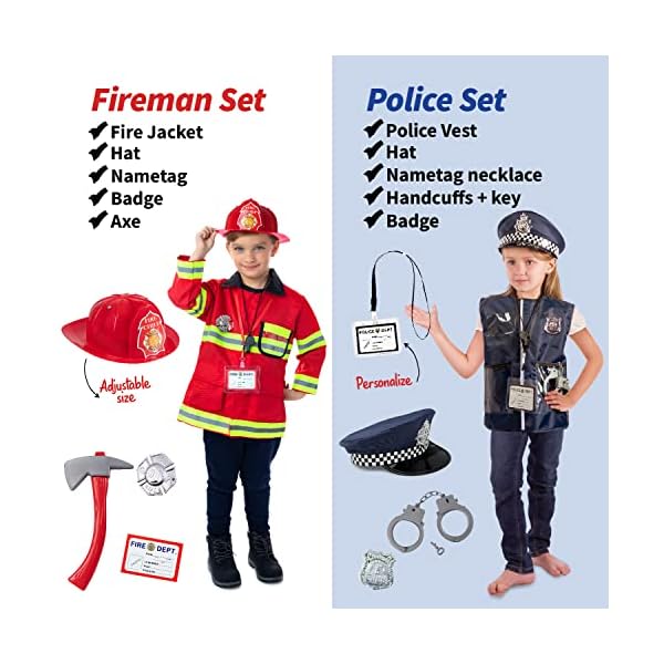 Born toys dress up & pretend play kids costumes set ages 3-7, washable kids dress up clothes for play - image 3