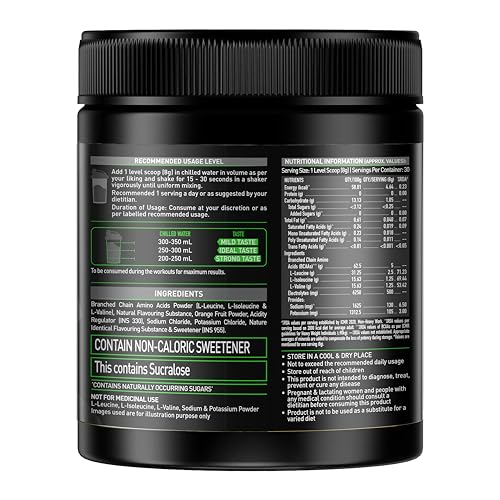 Image of MuscleBlaze BCAA Pro Powder, Powerful Intra Workout (Litchi, 240g, 30 Servings) | With 5g BCAAs & 500mg Electrolytes